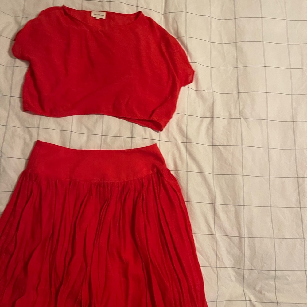 Two piece skirt top set